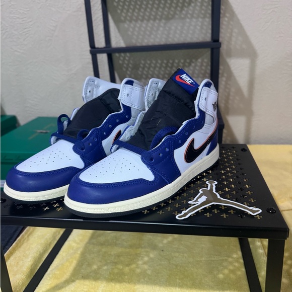 501.502. NEW SIZE 3Y Jordan Kids  Blue and White Sneakers - Picture 2 of 8